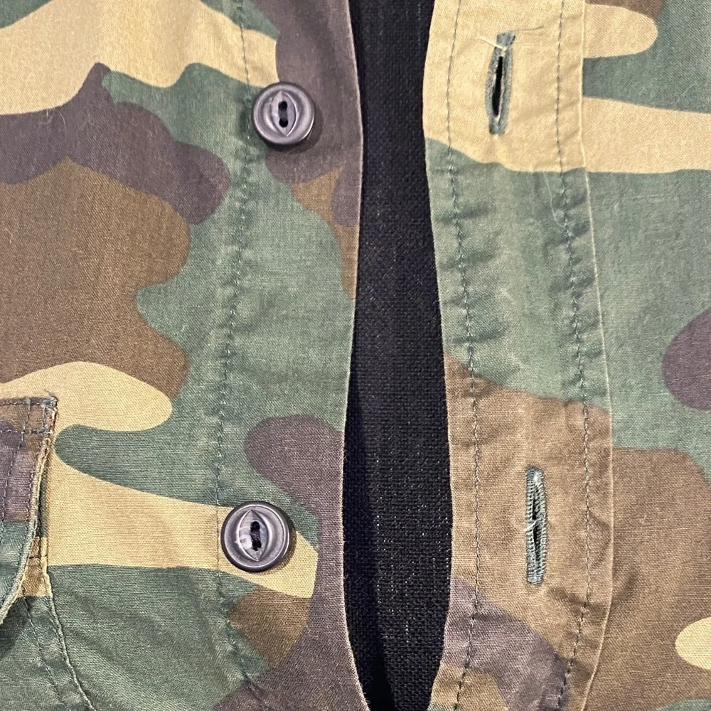 J.Crew Camo Button Up Shirt XS 100% Cotton Utility Military Streetwear